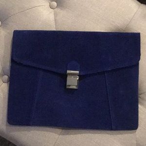 NWOT Mossimo Blue Microsuede Clutch